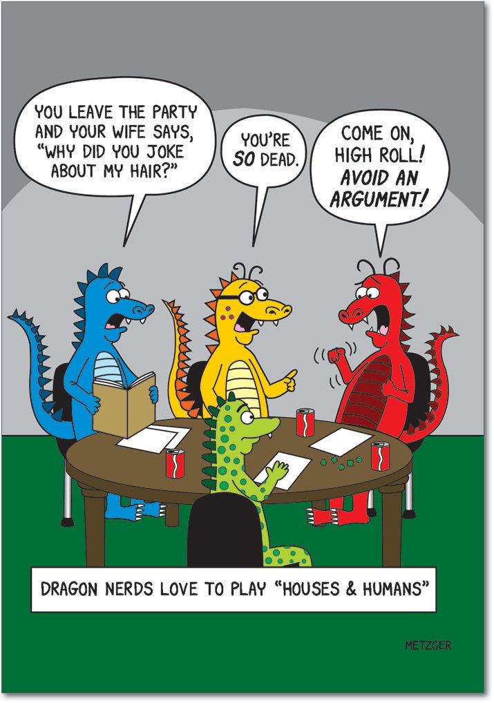 Amazon.com : 4372 Dungeons and Dragons Mean Birthday Card with Envelope ...