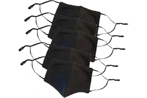 CykTxei 5Pcs Premium Organic Cotton Face Masks - Reusable, Washable & Breathable, Chemical-Free, Safe for Adults