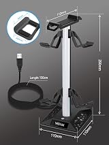 VCOM RGB Headphone Stand Holder with 2 USB 1 Type-C Ports Gaming Desk view 7