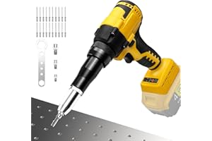 FUNNYWHALE Rivet Gun Compatible with Dewalt 20V Max Battery(No Battery) Cordless Rivet Gun, Brushless Pop Rivet Gun Tool for Aluminum Nails 1/8", 5/32", 3/16"(Not for Stainless Nails)