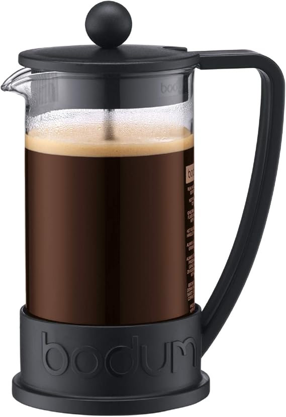 BODUM Brazil 3 Cup French Press Coffee Maker, Black, 0.35 l, 12 oz