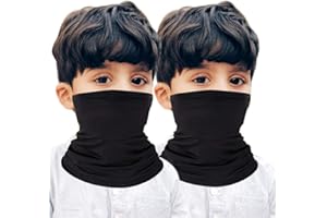 NOVAWO 6-10 Years Kids Balaclavas Breathable Face Cover Stretchable Neck Gaiter Tube Sun Protection Bandanas for Girls Boys