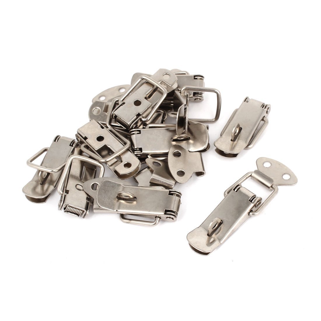 Sourcingmap 12pcs Drawer Cabinet Spring Loaded Straight Loop Toggle Draw Latch