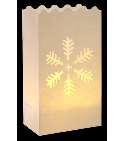 MECCANIXITY 10 Pcs White Luminary Paper Bags - Fire Retardant Birthday Lanterns For Candle Or LED Lights, Party Decorations - View #6