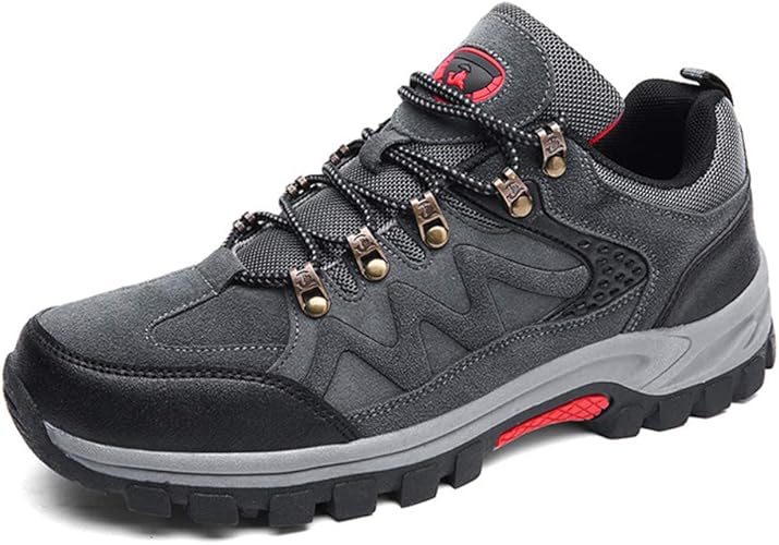 Amazon Htao 登山靴 メンズ ブーツ カジュアルスタイル ブーツ 革靴 エンジニア ブーツ 防滑 28 5cm 灰 ウォーキング