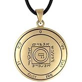Moonlight Mysteries Bronze Fifth Pentacle of Venus Talisman for Love | King Solomon necklace design, excite &amp; attract love amulet, 1.25" solid bronze pendant, 24" black cord, esoteric jewelry
