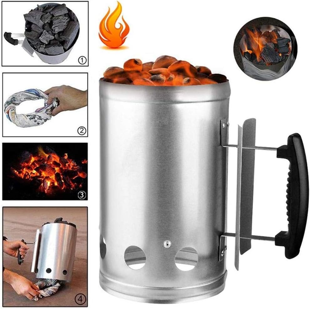 HEWEI Encendedor de Chimenea con Mango de Seguridad Columna de