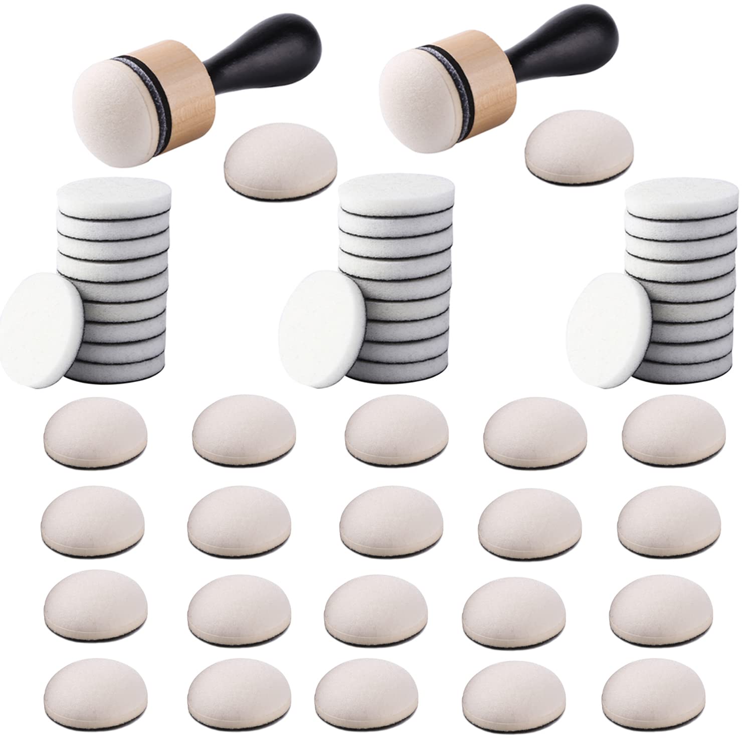 56Pcs /Set Mini Ink Blending Tool,with Foams Replacement Refill Foam Set Including 54Pcs Replacement Foam Pads with Pads Storage Box for Blending Scrapbooking Painting Drawing Art SuppliesInk Tool