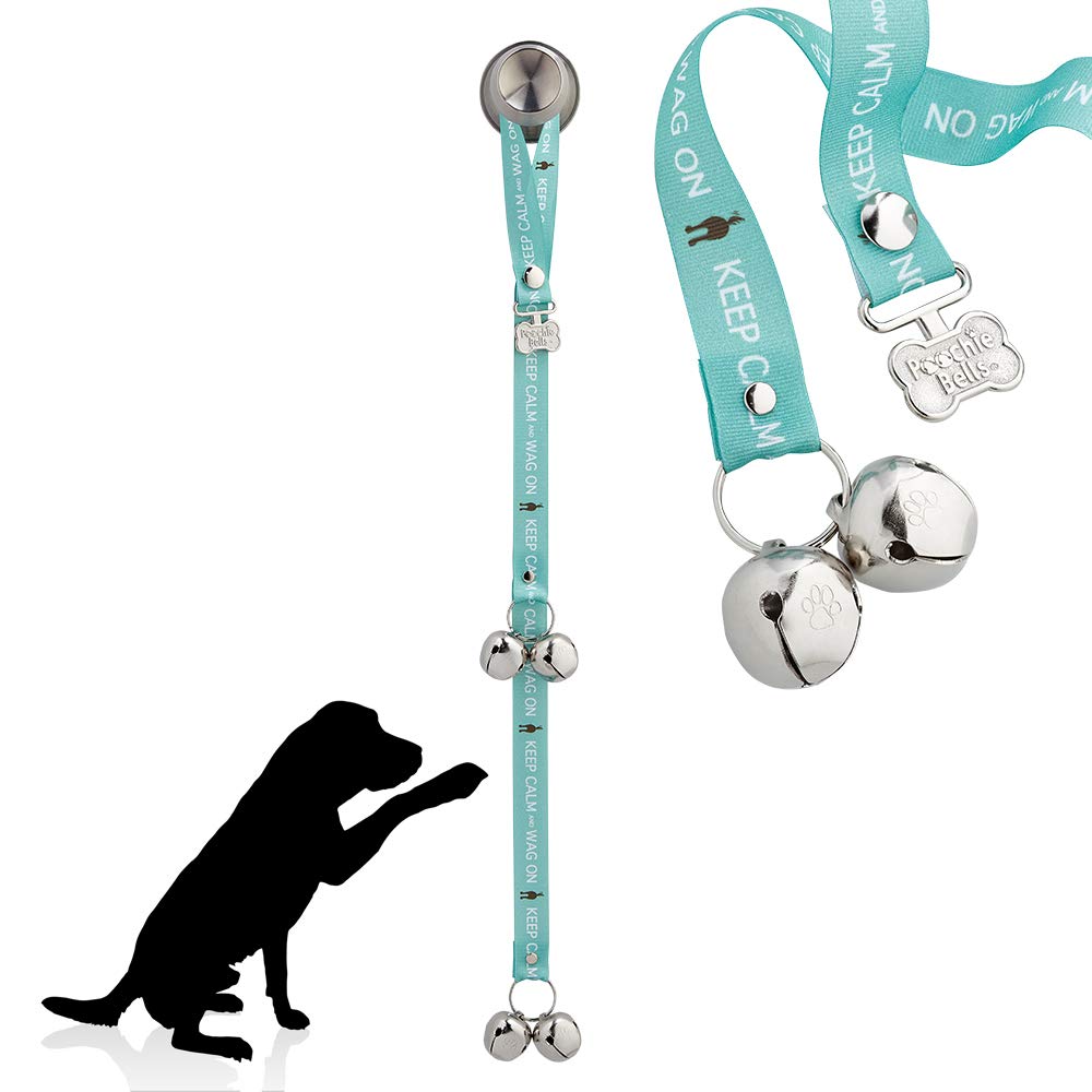 PoochieBells The Original Doggie Doorbell, Puppy Potty Training Bells, Keep Calm and Wag On