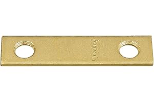 NATIONAL HARDWARE NATIONAL MFG/SPECTRUM BRANDS HHI, 2" x 1/2", Bright Brass Finish National/Spectrum Brands HHI N190-892 Mending Plate