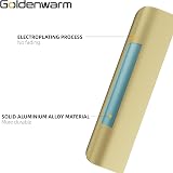 Goldenwarm 5 Pack 128mm Gold Aluminum Cabinet Handles Modern Drawer Pull view 5