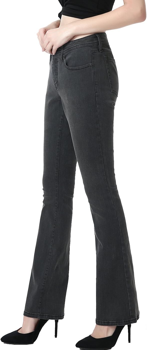 phistic Women's Ultra Stretch Gray Modern Bootcut Jeans
