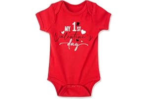 cheerilulu My 1st Valentine Day Newborn Baby Boys Bodysuits Girls Unisex Cute Funny Infant Romper 0-6 months
