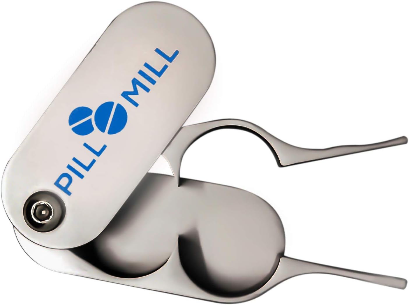 Pill Cutter Splitter by Pill Mill, Metal Blades that Will Never Dull, Grip Handle Helps to Cut Small or Large Pills with Ease