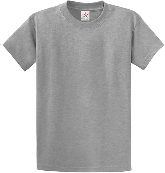 Star and Stripes Plain Heather Grey T Shirt 100 Rich Soft Organic