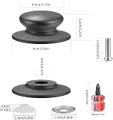 Xiaomoyu 4 Pcs Pot Lid Knob Replacement Bakelite Handles Universal view 2