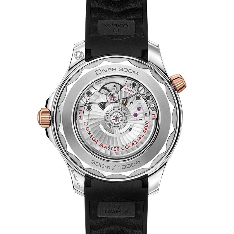 Omega Seamaster Automatic Steel & 18kt Sedna Gold Black Dial Men's Watch 210.22.42.20.01.002