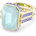 SWAROVSKI Orbita Ring, Octagon Cut Multicolored Crystal, Gold-tone Finish