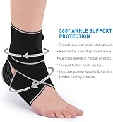AVIDDA WASPO Ankle Support Brace Adjustable One Size Grey view 2