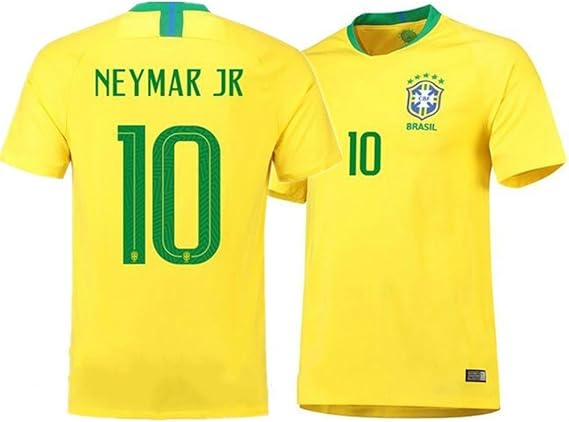 Amazon.com: Brazil Neymar Jr #10 Brazil National Team Soccer Jersey Men's Russia World Cup Home 
