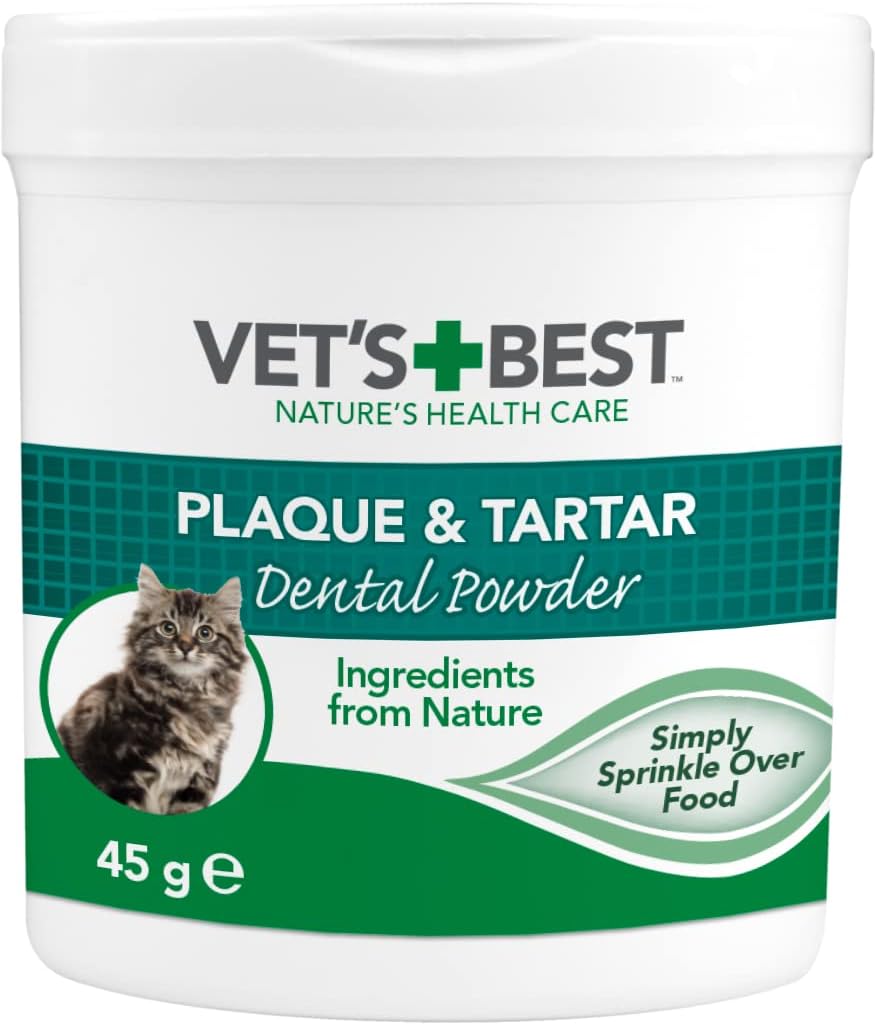 Vet's Best Natural Dental Powder for Cats 45g Fresh Breath
