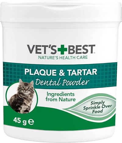 Vet's Best Natural Dental Powder for Cats 45g Fresh Breath