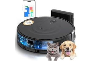 Kokaidia Robot Vacuum and Mop Combo, LiDAR Navigation, Ultra Slim Design, 9000Pa Suction Robotic Vacuum Cleaner – 200 Min Runtime, Auto Recharge, Customizable Cleaning for Pet Hair, Hard Floors