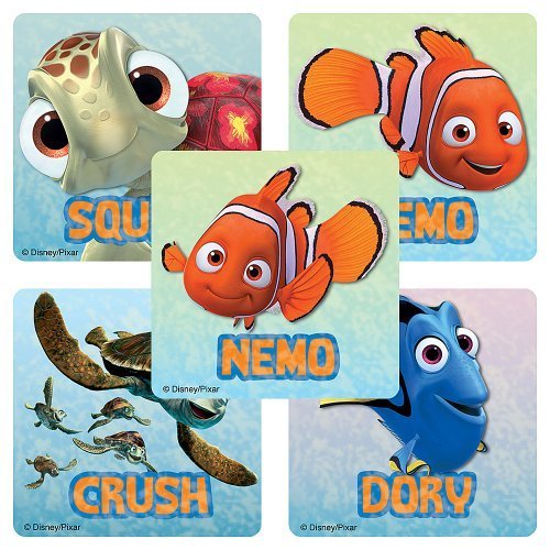 Disney Finding Nemo Stickers - Party Favors - 75 per Pack by SmileMakers Inc