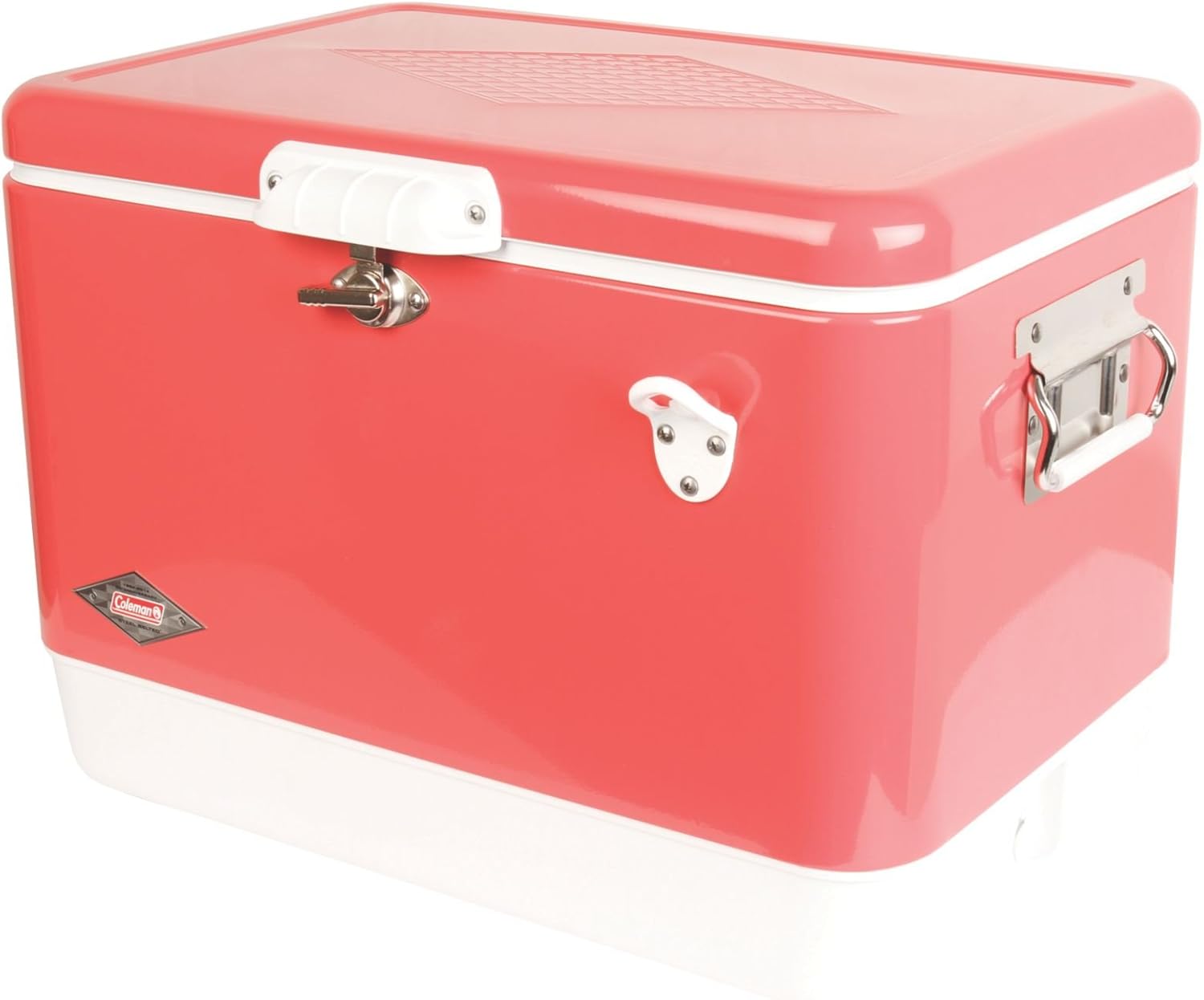 vintage red coleman cooler