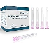 100Pcs 18Ga 1 Inch Needle Luer Lock Industrial Accessories, Sterile Individual Package for Lab Scientific Measuring, Refillin