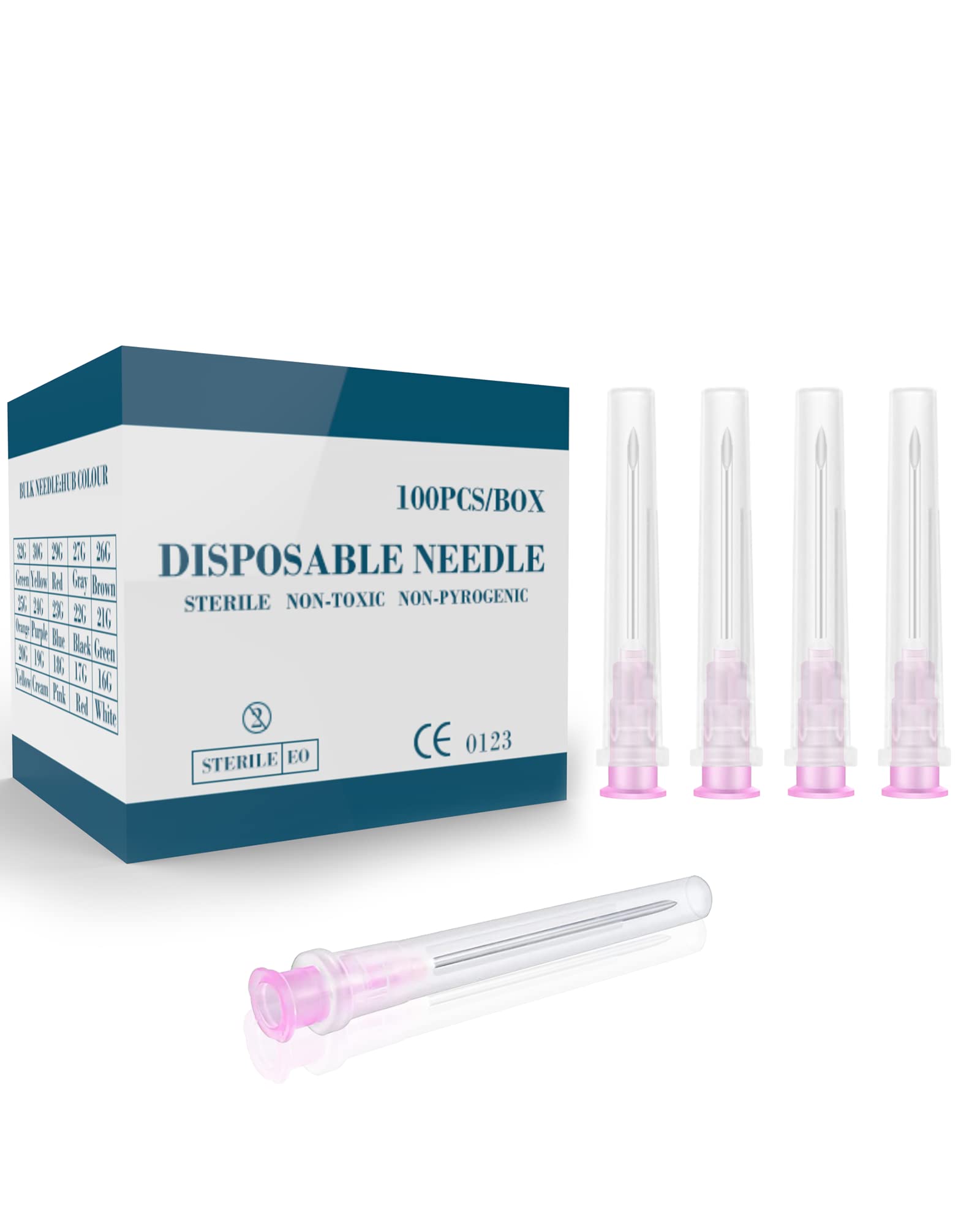 Photo 1 of 100Pcs 18Ga 1 Inch Needle Luer Lock Lab Accessories, Sterile Individual Package for Scientific Measuring, Refilling Inks