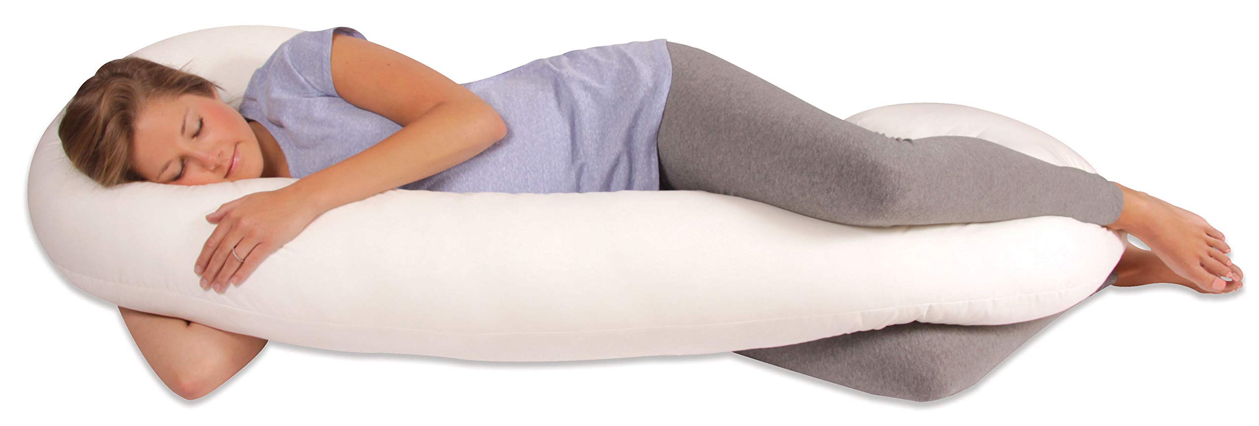 Leachco Snoogle Original Maternity/Pregnancy Total Body Pillow Ivory eBay
