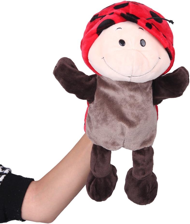 Flexibuy 12 Babies Toddlers Velour Cute Ladybug Ladybird Full Body Hand Puppet Toys by Flexibuy