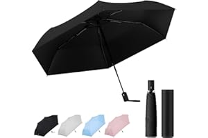 Copulan Auto Open Close Umbrella - Ultra Light Compact Travel & Backpack Size for Women and Men, UPF 50+ Eco-Friendly Sun Protection & Windproof Rain Umbrella with UV Defense