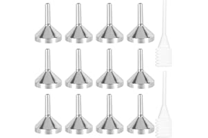 MOLUCKFU Mini Funnels with Spring Dropper 3Ml Set of 10 Small Funnels for Precise Liquid Transfer in Science Laboratories and