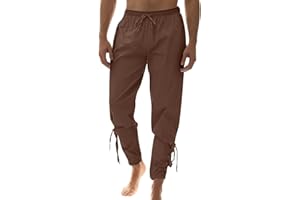 Men's Pants Skinny Fit Viking Pirate Pants Renaissance Costume Men Baggy Medieval Trousers Cosplay Beach Casual Trousers