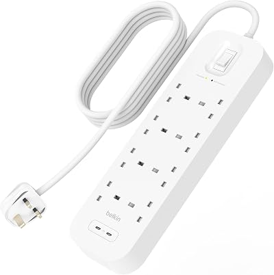Belkin 8-Outlet Surge Protector Power Strip with 2 USB-C PD Ports