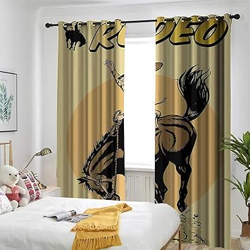 Amazon Com 1950s Decor Living Room Bedroom Window Curtains