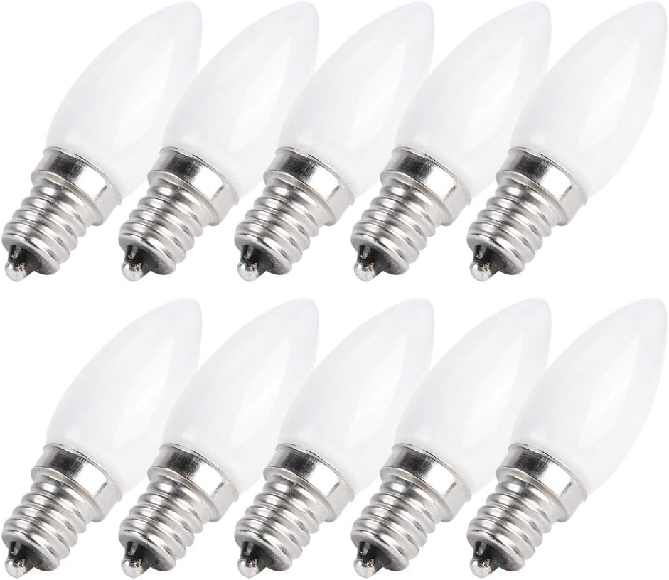Duokon 10Pcs Mini E12 LED Candelabra Light Bulbs 1.5W AC 230V Candle Bulb LED Candle Light Bulb for Home Car Cabinet Hotel Lighting - Image 5