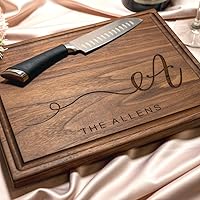 Personalized Cutting Board, Custom Wedding, Anniversary or Housewarming Gift Idea, Wood Engraved Charcuterie, for Friends and
