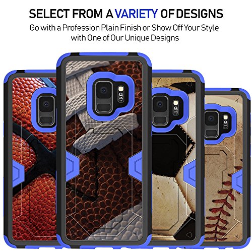 MINITURTLE Case Compatible w/ Clip Case for Samsung Galaxy S9 Case w/ Stand [MAX DEFENSE BLUE SERIES for Galaxy S9 SMG960] Hybrid Shell & Silicone Case for Galaxy S9 w/ Clip 02 Baseball - Thumbnail 7