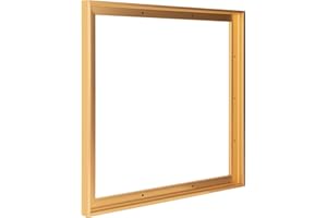 Pixy Canvas 8x8 inch Floater Frame for Canvas Paintings. 12 Colors. Floating Frame fits 5/8", 3/4" & max 7/8" Deep Stretched Canvas & Wood Panels (Brass Gold, 8 x 8 in)