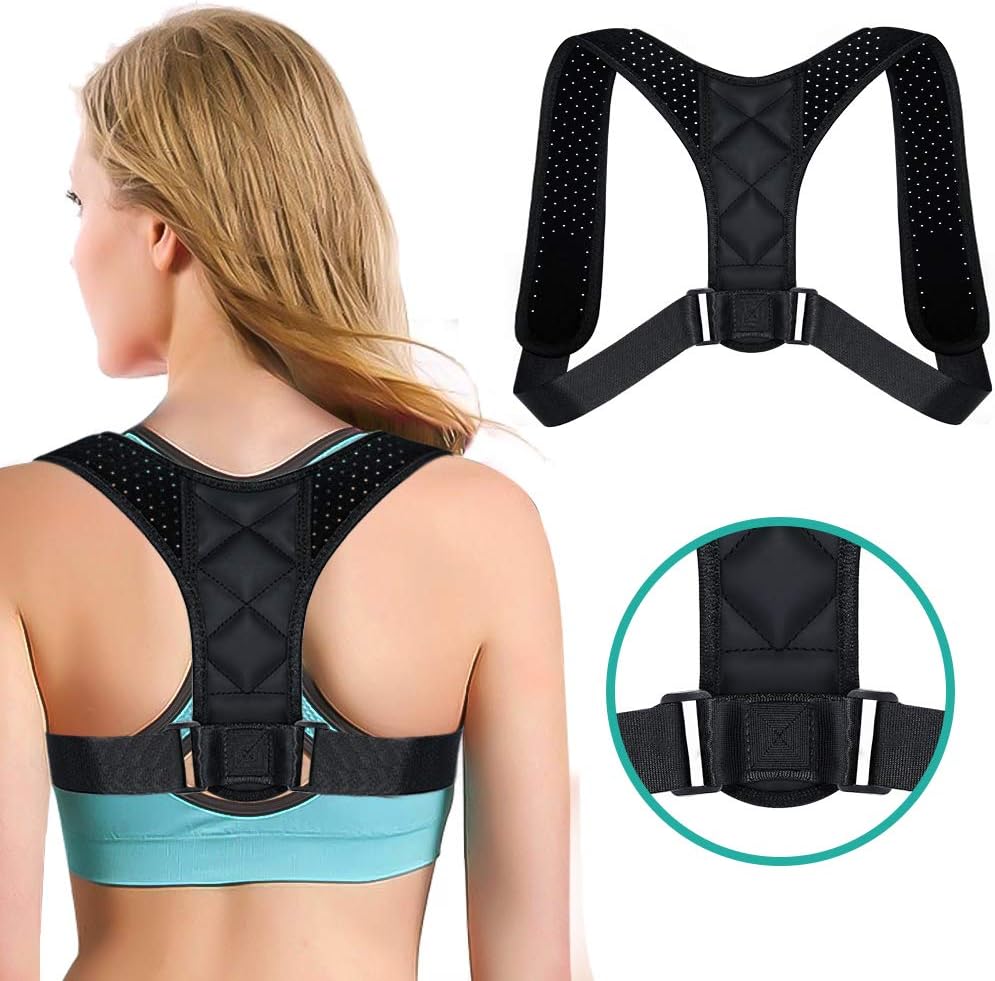 Posture Corrector for Women Men, ARINO Adjustable Posture Brace Comfortable Upper Back Brace Upper Body Braces to Improve Bad Posture, Suitable for Chest Circumference 90-120cm (34-42")