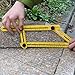 Amenitee Angle Layout Measuring Ruler- Ultimate Irregular Shape Copy Tool-Universal Angularizer Ruler - Easy Angle Ruler-Multi Angle Measuring Tool-ABS Bolts and Nuts-Ultimate Template Tool(Yellow)