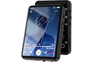 Tengsen MP3 Player with Bluetooth 5.3 – Portable Music Player with Speaker,FM Radio,E-Book, Shuffle/Repeat Play; Touch Screen MP3 Player for Meetings, Lectures, Fitness; SD Card Slot, 64GB Black