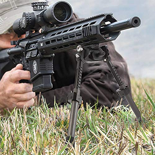 UUQ 8" 12” Adjustable Bipod, Heavy Duty Carbon Fiber Tactical Rifle