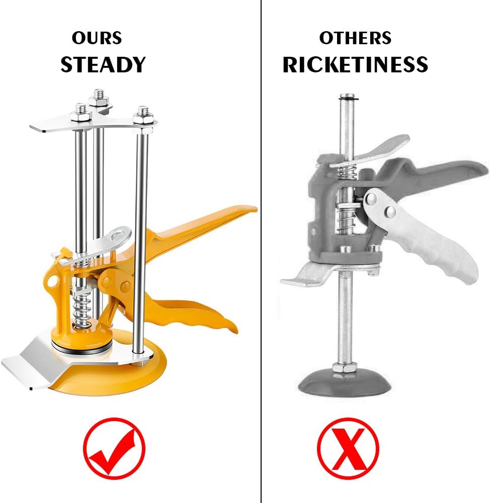 [Upgraded] Tile Leveling System, Tile Leveler Spacers, Reusable Tile Installation Tool Kit, Construction Wall Floor Balance Tools For Construction, Like Building Walls & Floors, Doors and Cabinet. - - 
