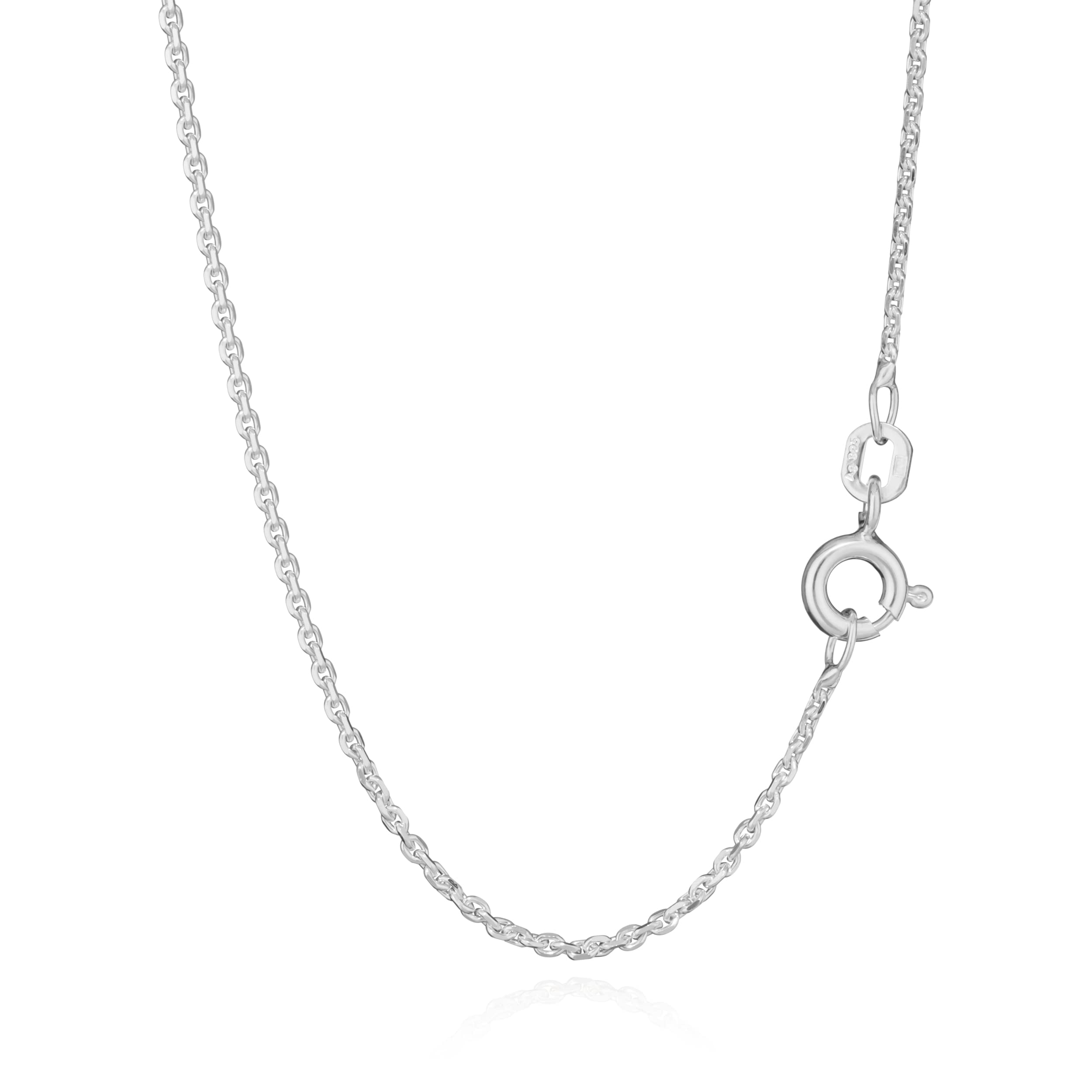 NKlaus 60cm anchorchain necklace diamond plated 925 sterling silver 1,30mm wide necklace 8100