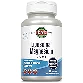 KAL Liposomal Magnesium Oxide 210 mg High Absorption, Liposomal Technology, Essentials Muscle Support, Advanced Formula, Vegan Capsules, Gluten Free, No Soy, 60 Servings
