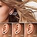 Charisma Cartilage Tragus Earring Stainless Steel Stud Piercing Earring Flat Back Earrings Stud Flatback Screw Back Earrings for Toddlers Women Men (16G, 3mm-7mm CZ, 6mm Bar Length, 5 Pairs)